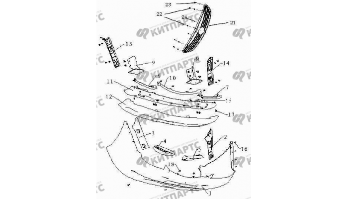 Бампер передний Geely Otaka (CK)